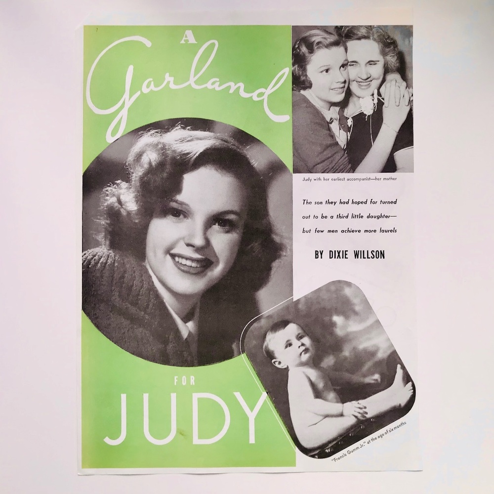 Vintage Judy Garland Magazine Article Clipping